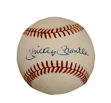 Mickey Mantle Single Signed OAL Ball 